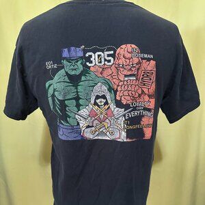 U.S. Navy 305 Men's Black T Shirt Size Medium Gildan Cotton